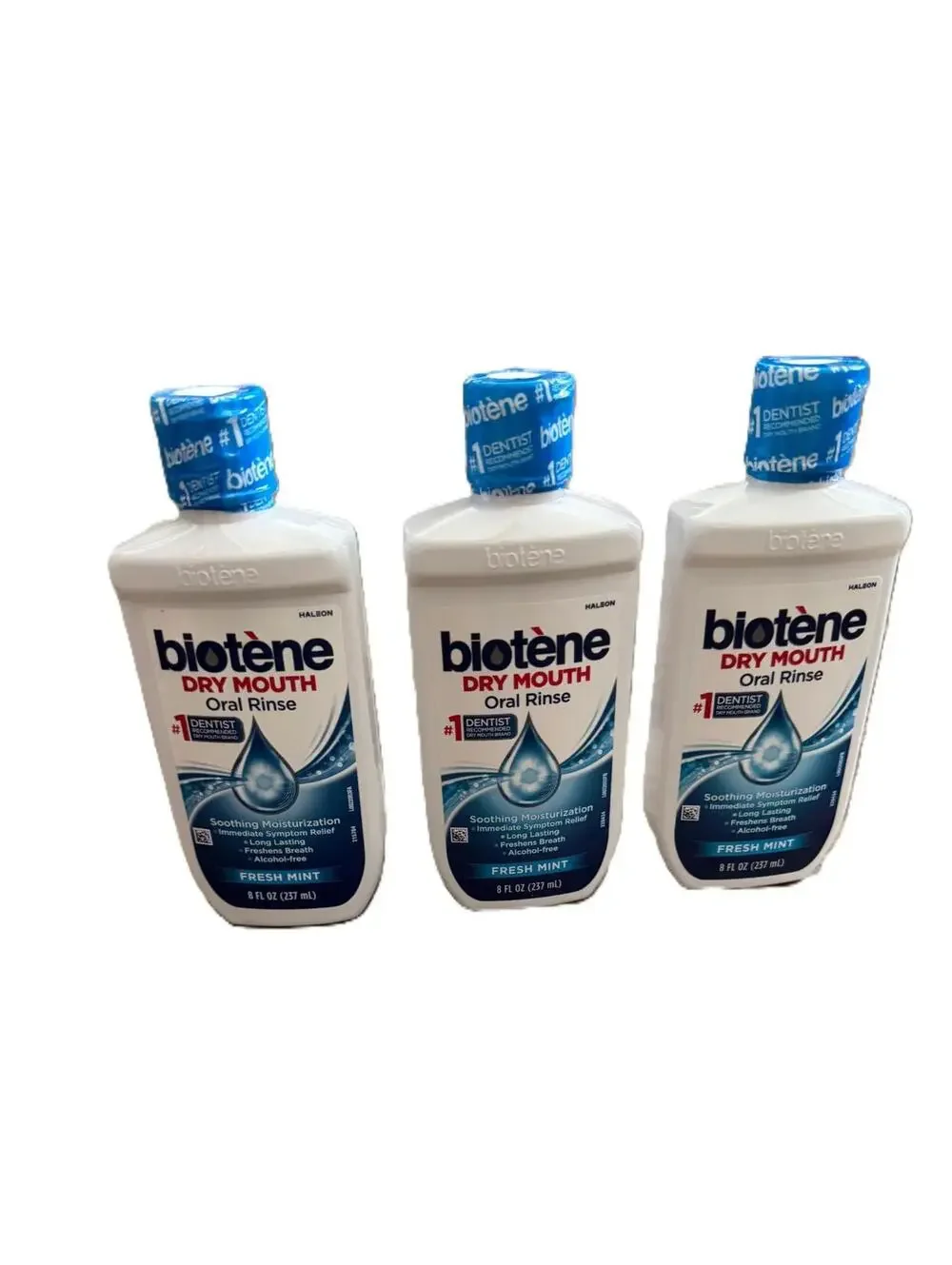 Biotene Dry Mouth Oral Rinse Mouthwash, Fresh Mint Flavor, 8 fl oz (Pack of 3)